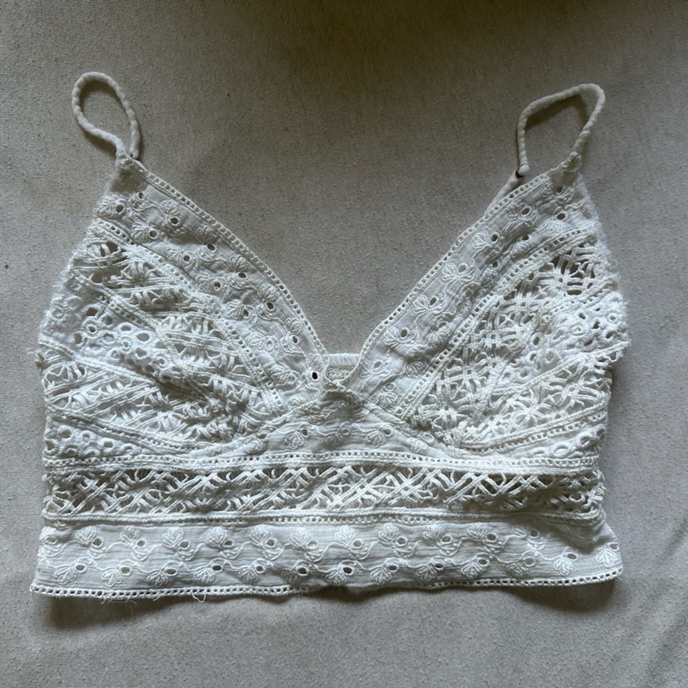 Free People Cream Lace Bandeau